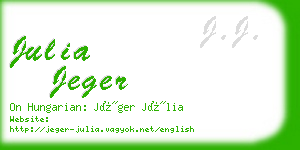 julia jeger business card